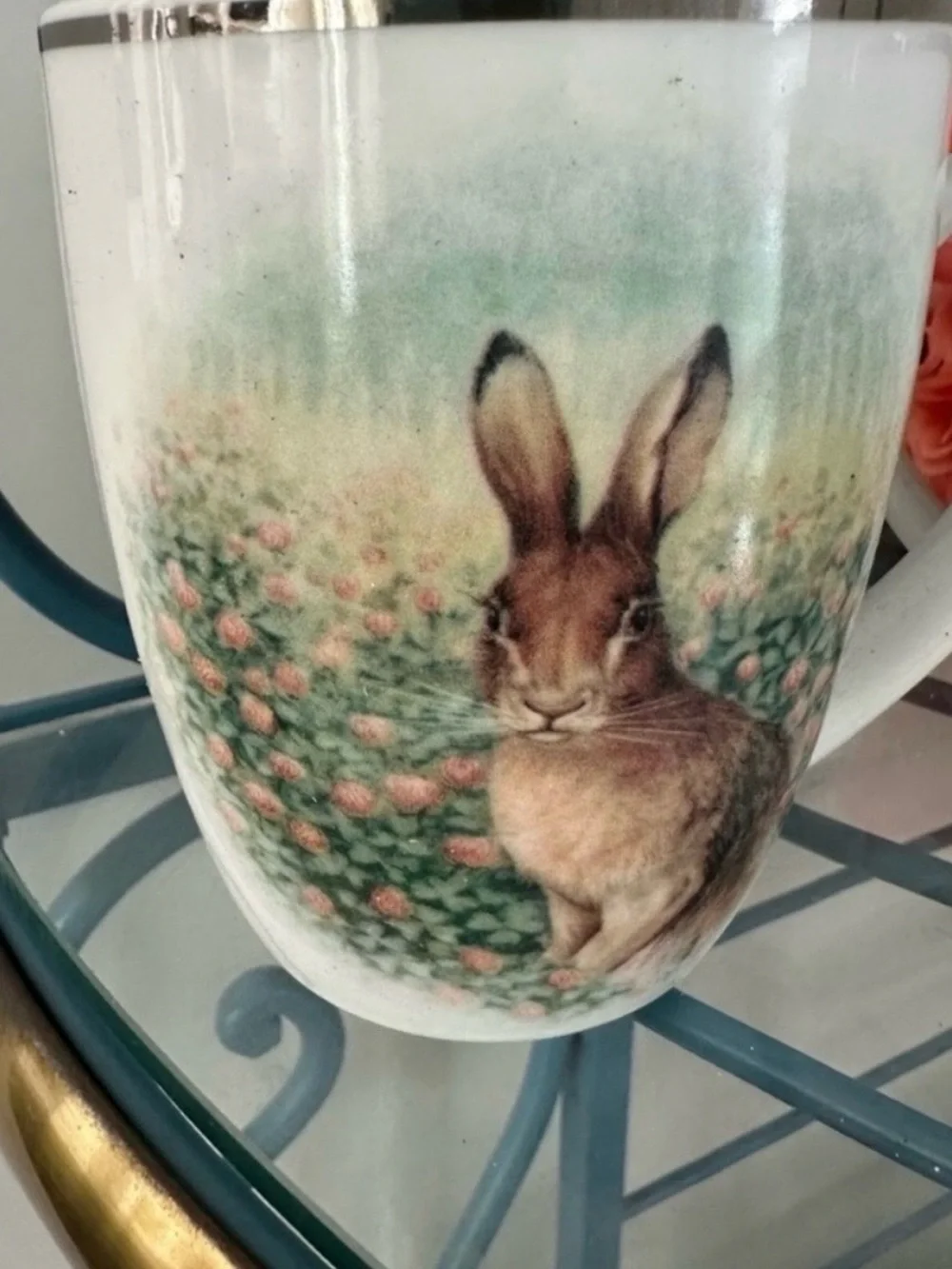 Pottery Barn Easter Spring Floral Coffee Mugs cottagecore shabby chic